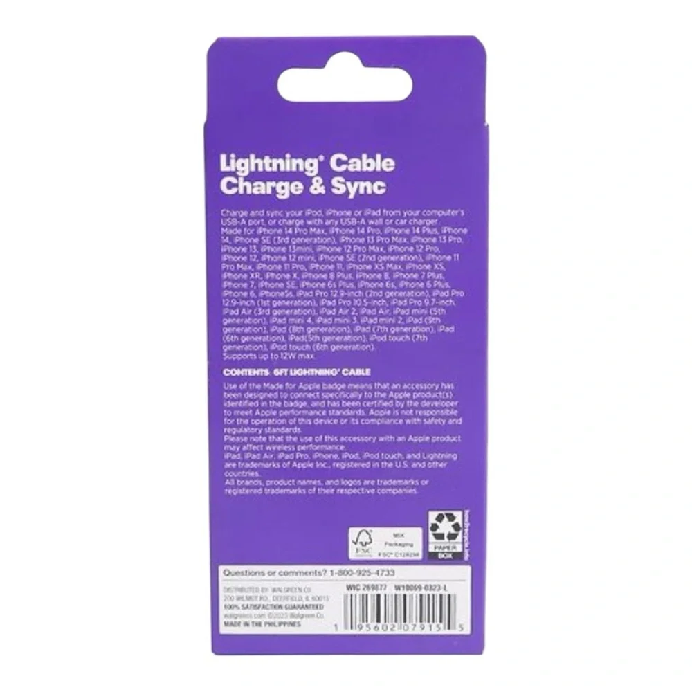 Infinitive Lightning Cable 6FT for Apple Devices